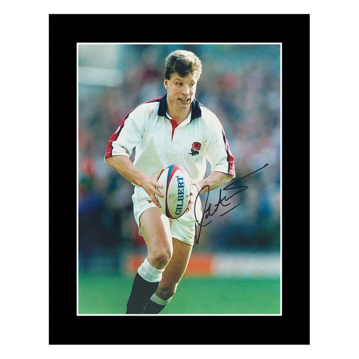 Signed Rob Andrew Photo Display 12x10 - England Rugby Icon Autograph