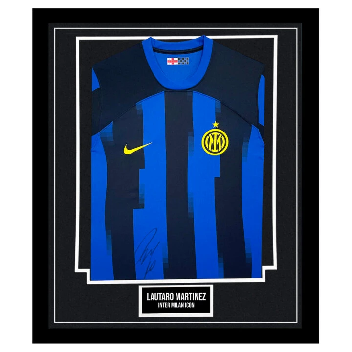 Lautaro Martinez Signed Framed Shirt - Inter Milan Icon 2024