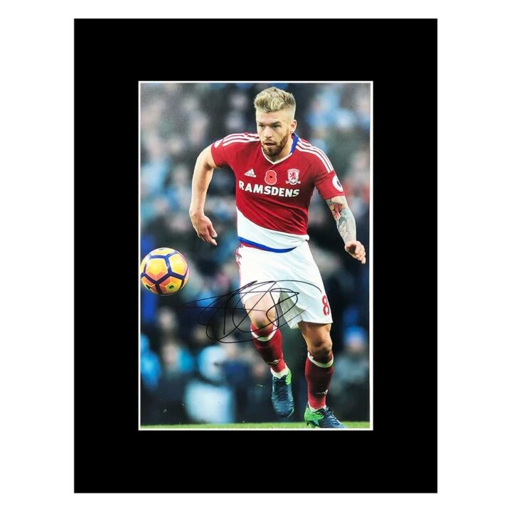 Signed Adam Clayton Photo Display 16x12 - Middlesbrough Icon