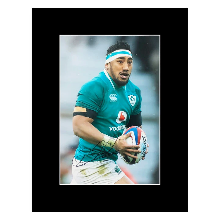 Signed Bundee Aki Photo Display 16x12 - Ireland Rugby Icon