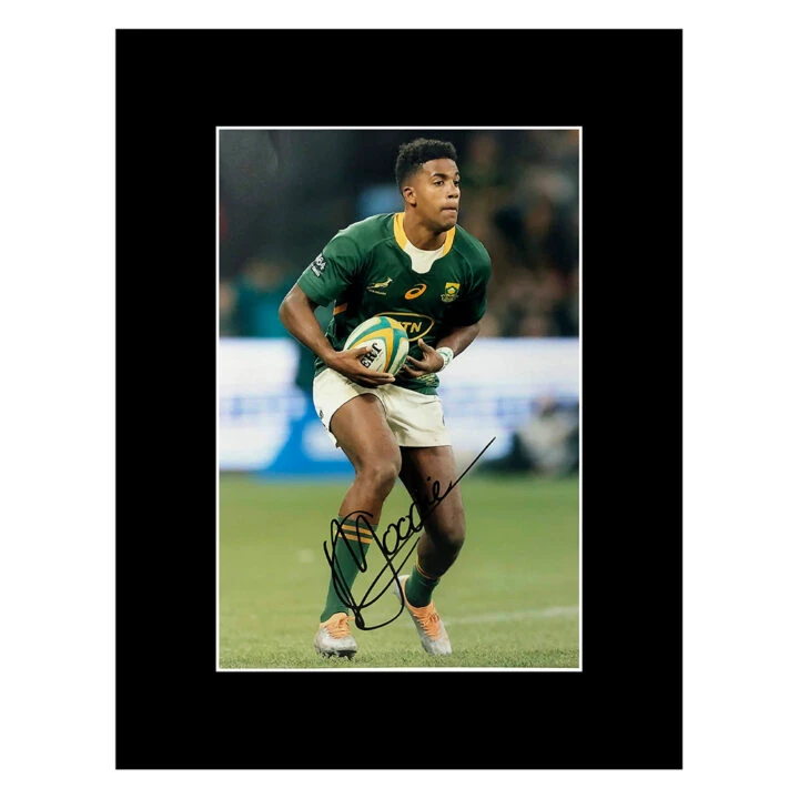 Signed Canan Moodie Photo Display 16x12 - Springboks Icon