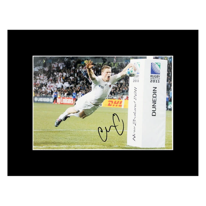 Signed Chris Ashton Photo Display 16x12 - England Autograph