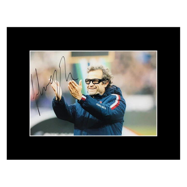 Signed Fabien Galthie Photo Display 16x12 - France Rugby Icon