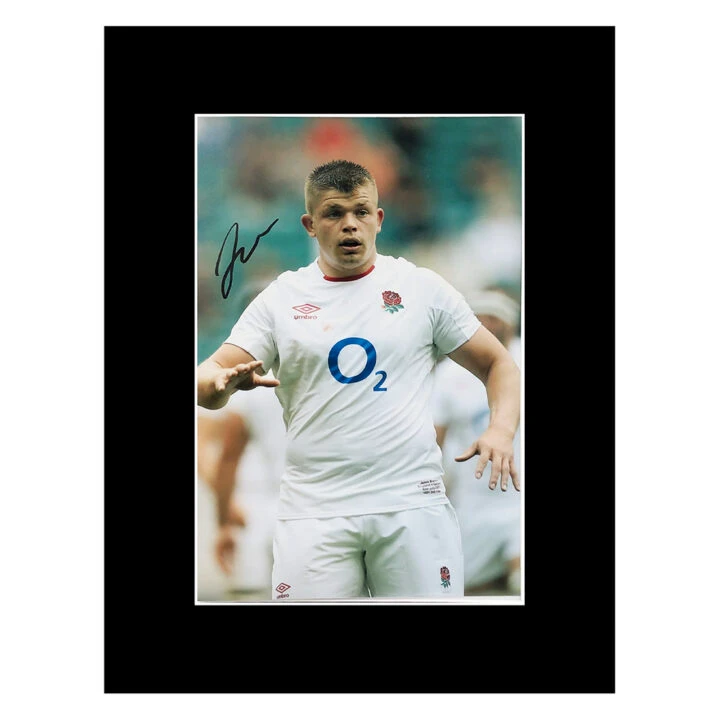 Signed Jamie Blamire Photo Display 16x12 - England Rugby Icon