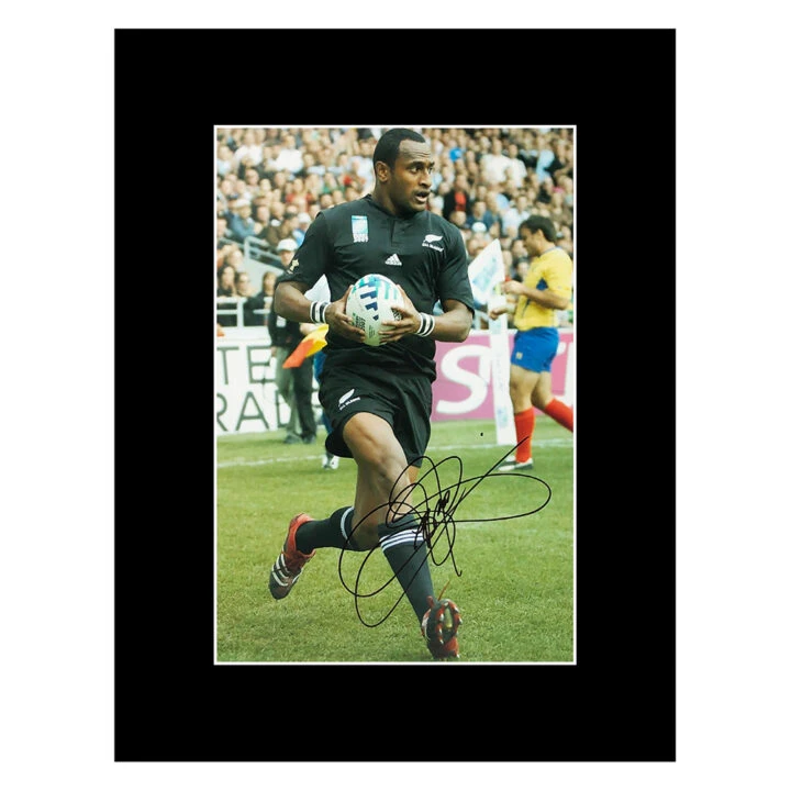 Signed Joe Rokocoko Photo Display 16x12 - All Blacks Icon