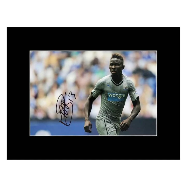 Signed Mapou Yanga-Mbiwa Photo Display 16x12 - Newcastle United Icon Autograph