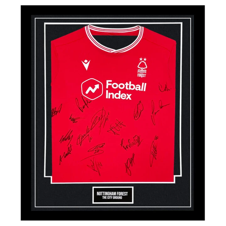 Signed Nottingham Forest Framed Shirt - The City Ground