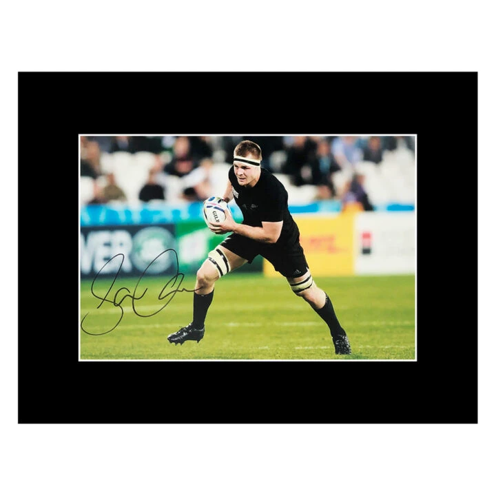 Signed Sam Cane Photo Display 16x12 - All Blacks Captain Icon