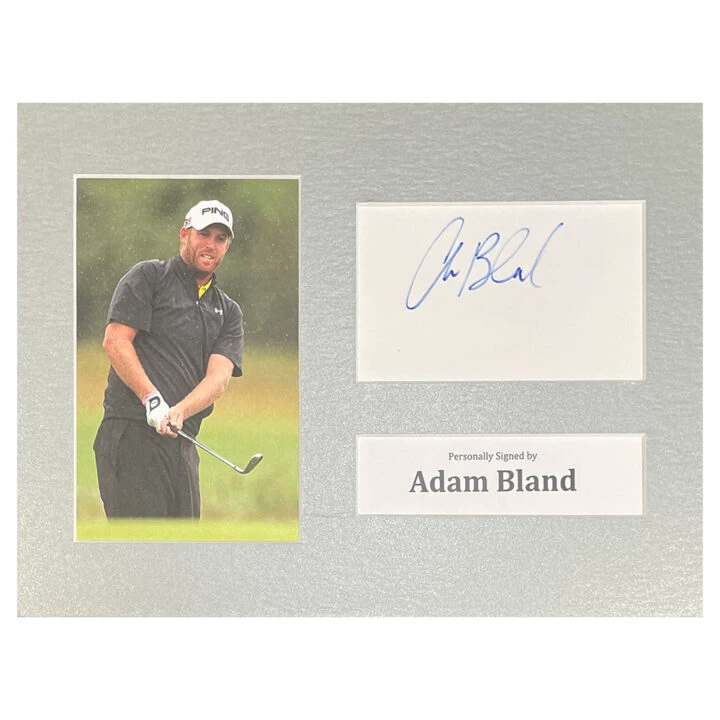 Signed Adam Bland Photo Display - 12x8 Golf Icon