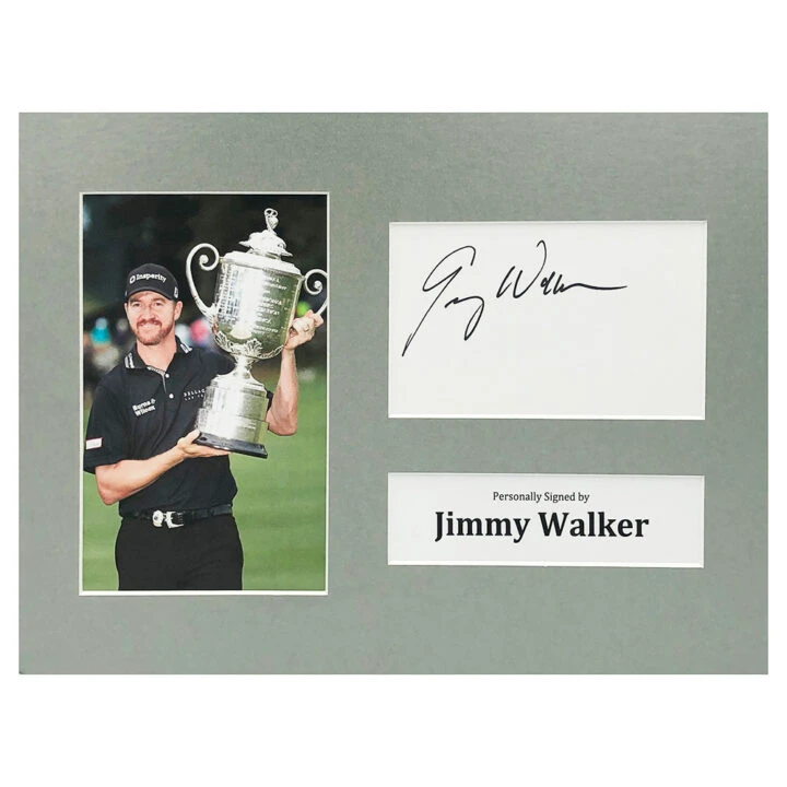 Signed Jimmy Walker Photo Display - 12x8 PGA Championship Winner 2016