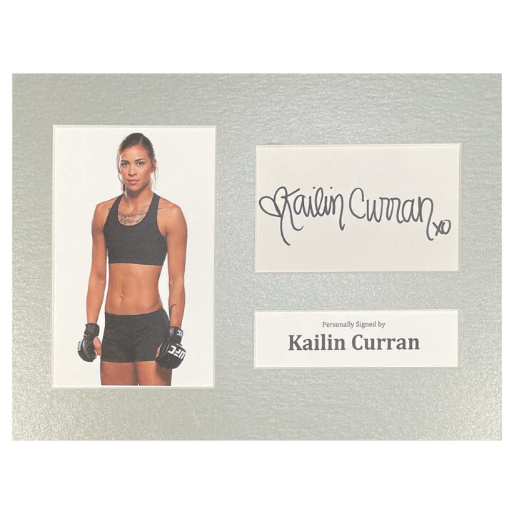 Signed Kailin Curran Photo Display - 12x8 UFC Icon