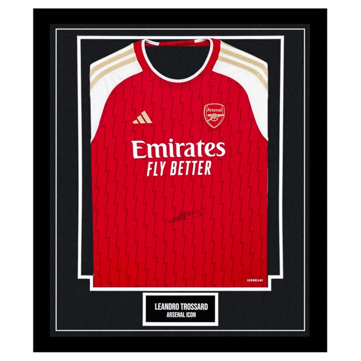 Signed Leandro Trossard Framed Shirt - Arsenal FC Icon