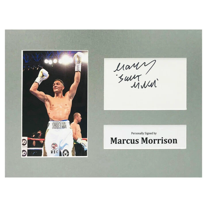 Signed Marcus Morrison Photo Display - 12x8 Boxing Icon