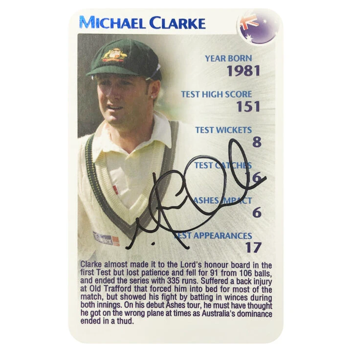 Signed Michael Clarke Trade Card - Australia Cricket Icon