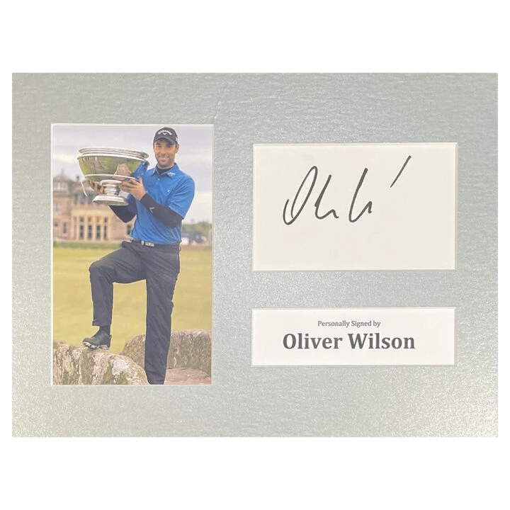 Signed Oliver Wilson Photo Display - 12x8 Golf Autograph