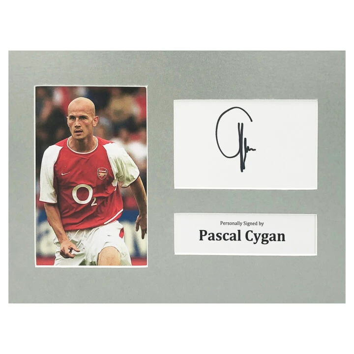 Signed Pascal Cygan Photo Display - 12x8 Arsenal Autograph