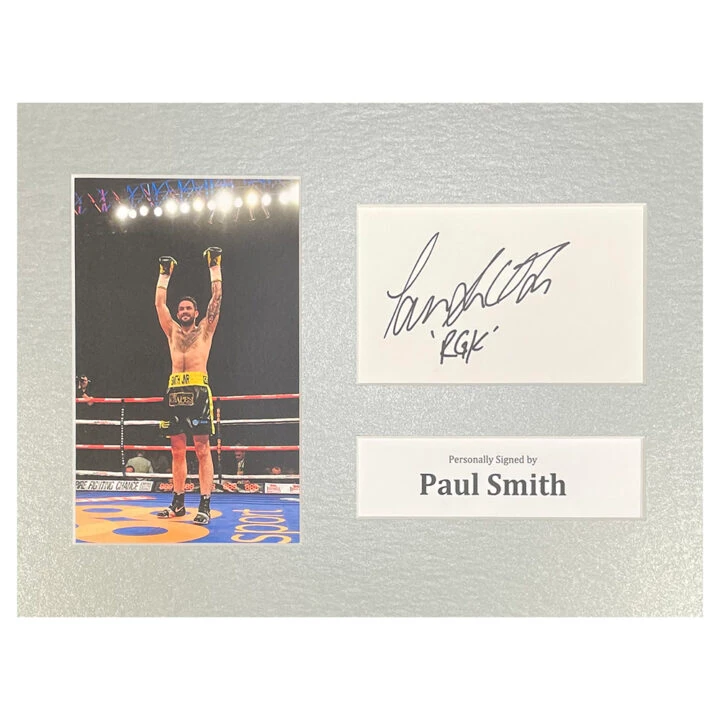 Signed Paul Smith Photo Display - 12x8 Boxing Icon