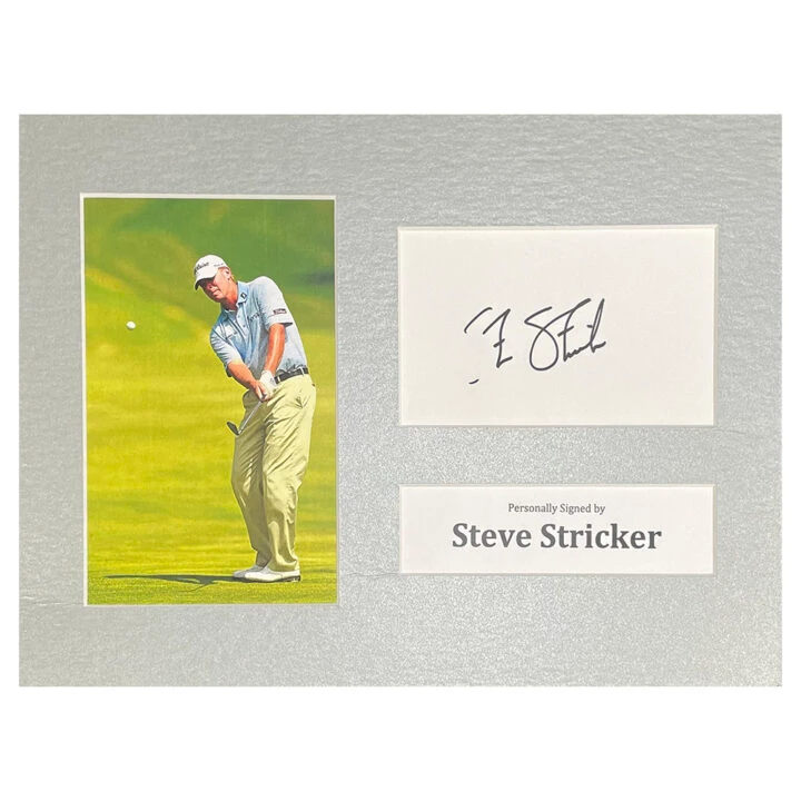 Signed Steve Stricker Photo Display - 12x8 Golf Icon