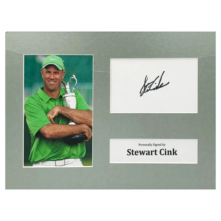 Signed Stewart Cink Photo Display - 12x8 The Open Champion 2009