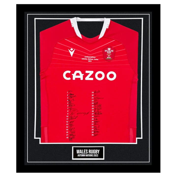 Signed Wales Rugby Framed Shirt - Autumn Nations 2022