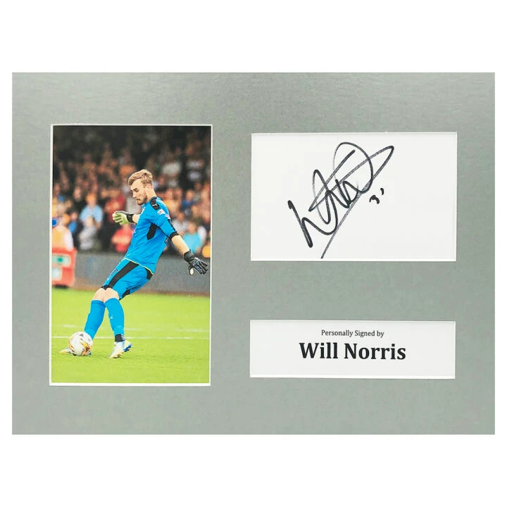 Signed Will Norris Photo Display - 12x8 Cambridge United Icon