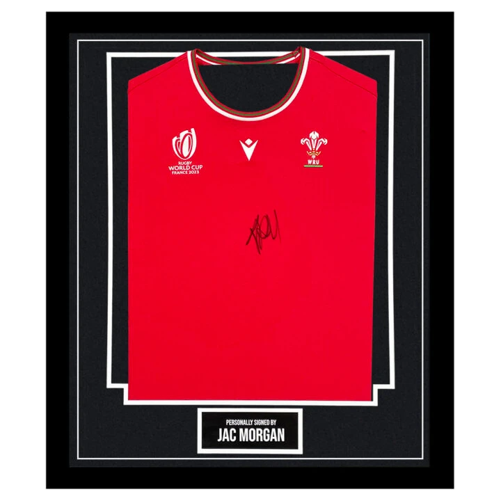 Framed Jac Morgan Signed Shirt - Wales Rugby Icon