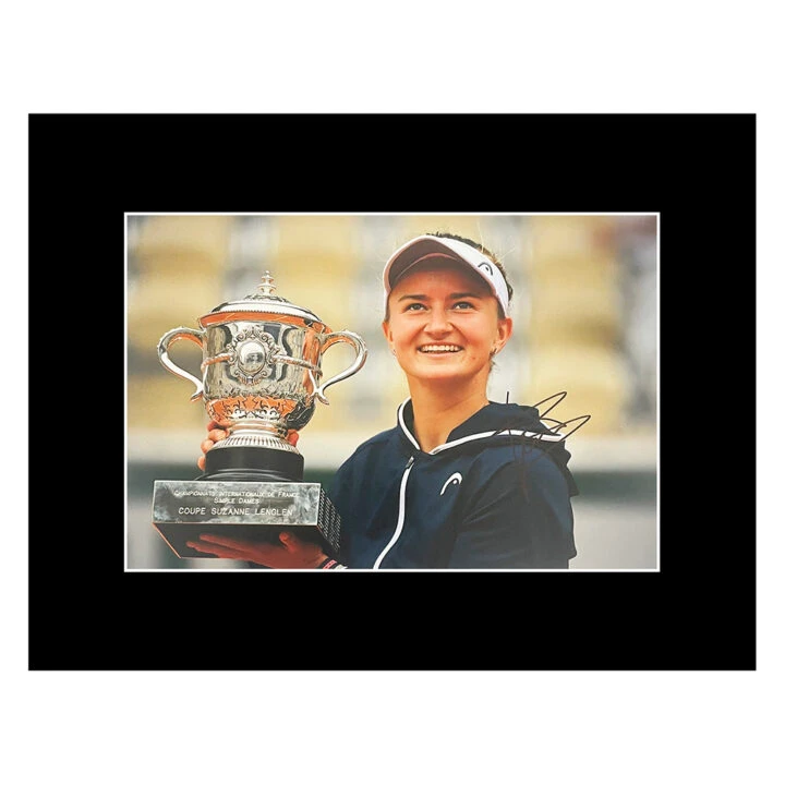 Autograph Barbora Krejcikova Photo Display 16x12 - French Open Winner 2021