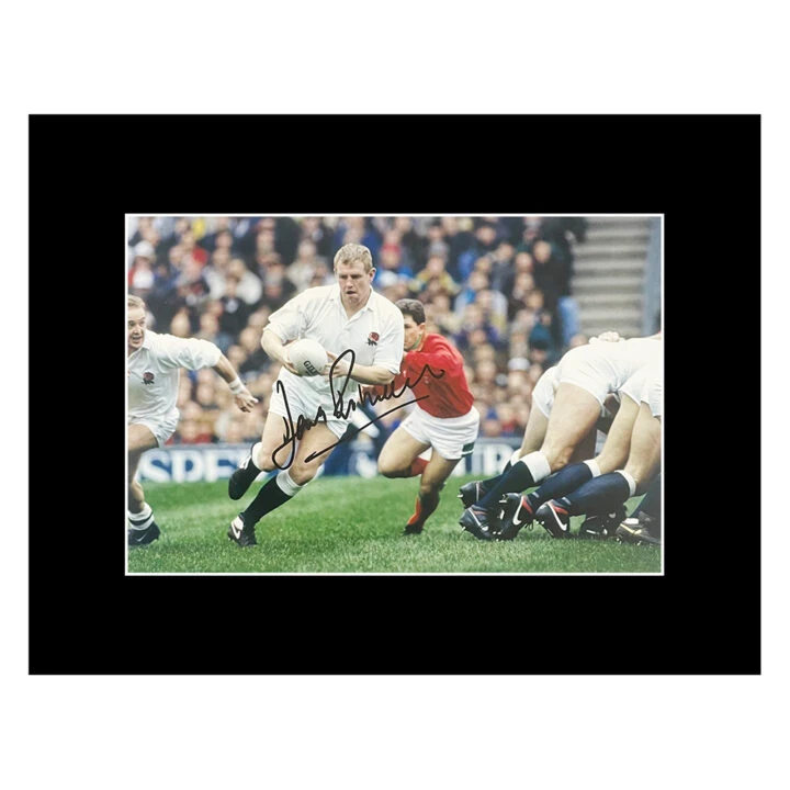 Autograph Dean Richards Photo Display 16x12 - England Icon