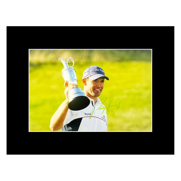 Autograph Padraig Harrington Photo Display 16x12 - The Open Champion 2008