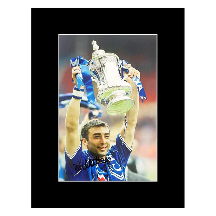Autograph Roberto Di Matteo Photo Display 16x12 - FA Cup Winner 2000
