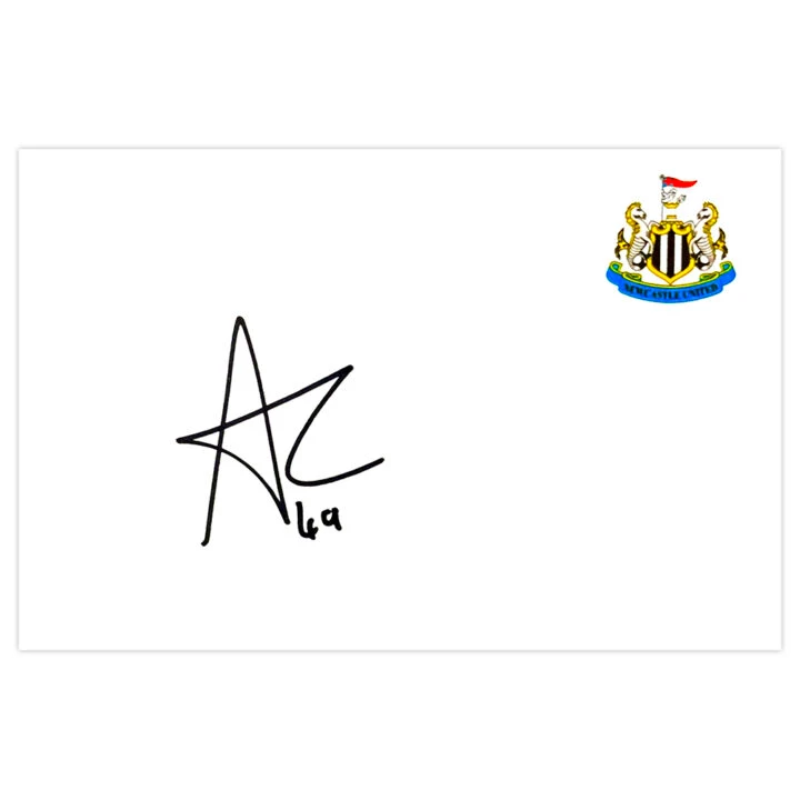 Signed Adam Campbell White Card - Newcastle United Autograph