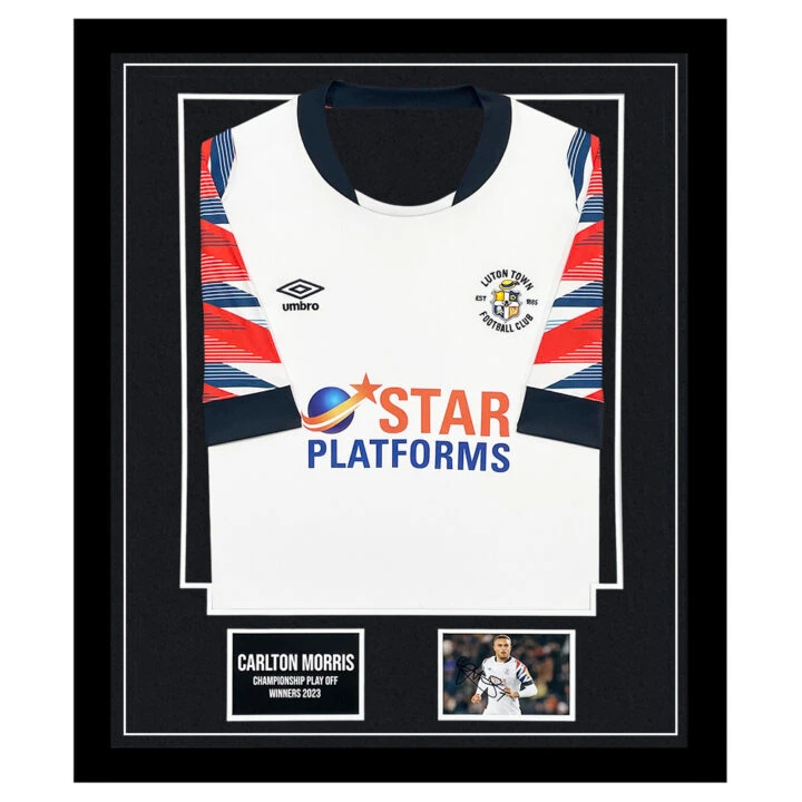 Signed Carlton Morris Framed Display - Play-Off Winner Shirt 2023