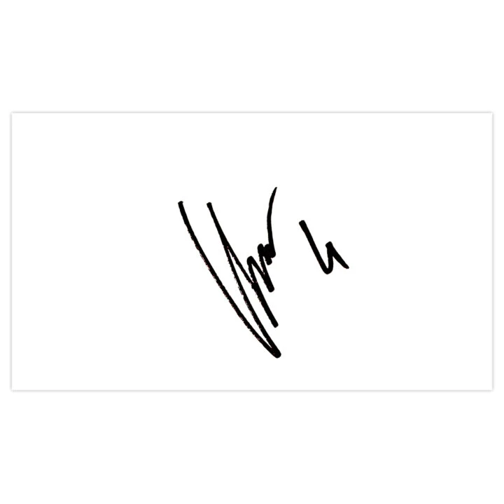 Signed Chico Flores White Card - Swansea City Icon Autograph