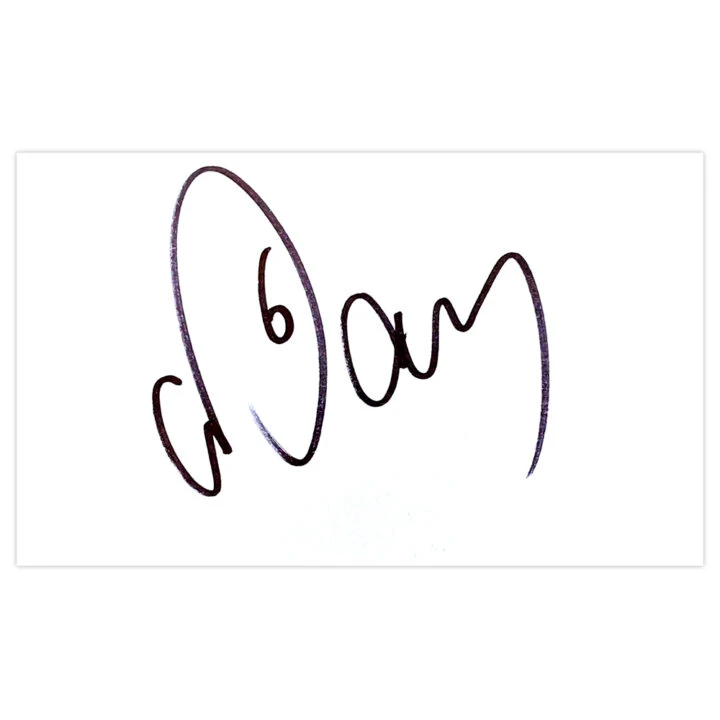Signed Curtis Davies White Card - Derby County Autograph