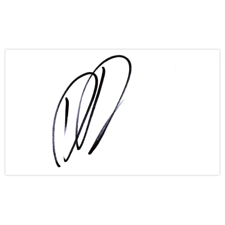 Signed Damien Delaney White Card - Crystal Palace Autograph