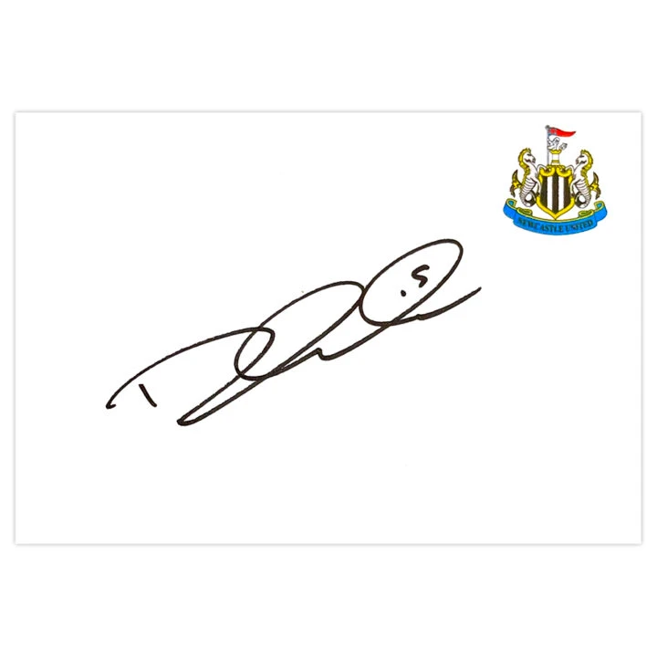 Signed Dan Gosling White Card - Newcastle United Icon