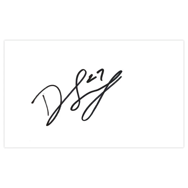 Signed Davide Somma White Card - Leeds United Autograph