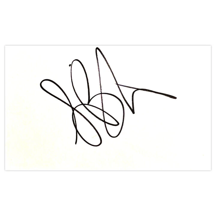 Signed Dean Austin White Card - Crystal Palace Autograph