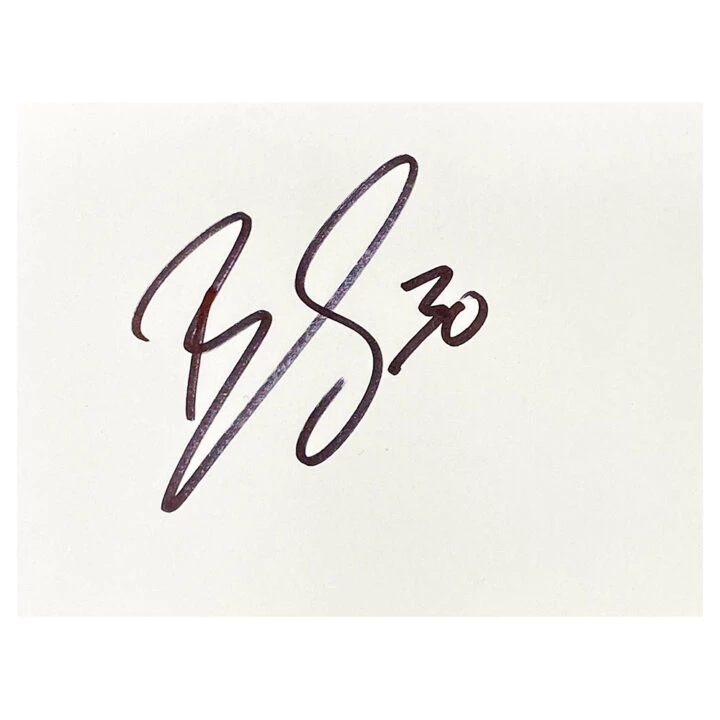 Signed Guido Burgstaller White Card - Schalke 04 Autograph
