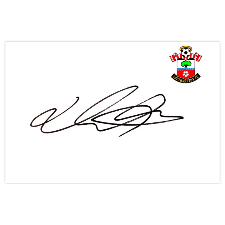 Signed Jake Sinclair White Card - Southampton Autograph