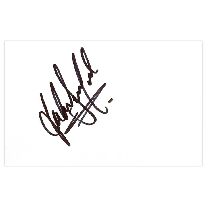Signed John Beresford White Card - Newcastle United Autograph