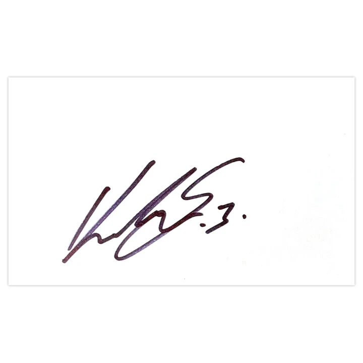 Signed Kostas Stafylidis White Card - Greece Icon Autograph
