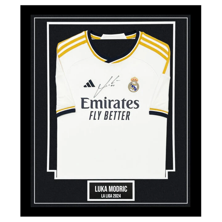 Signed Luka Modric Real Madrid Framed Shirt - La Liga 2024