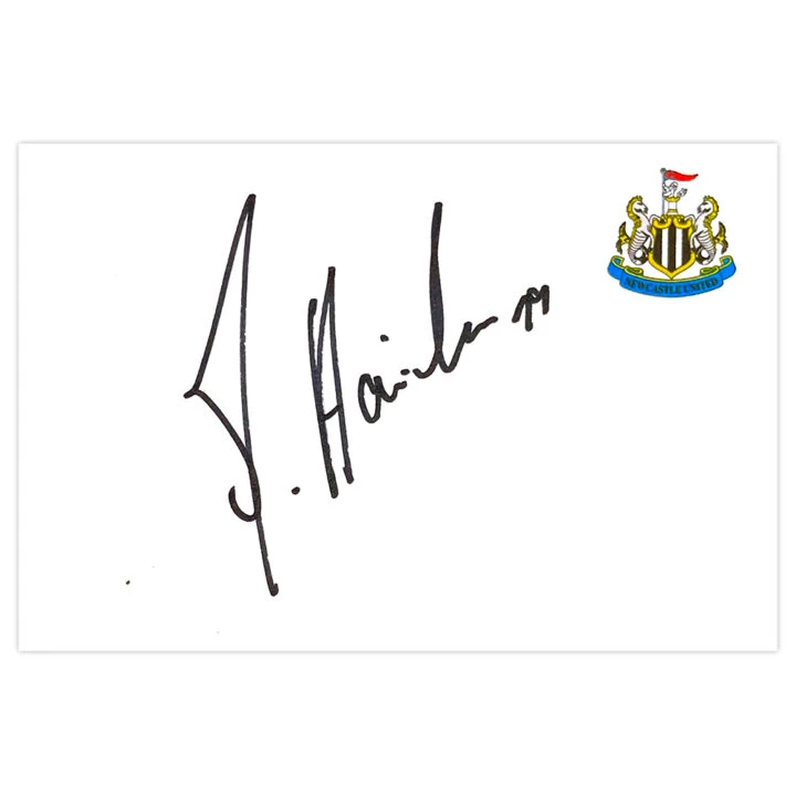 Signed Massadio Haidara White Card - Newcastle United Icon