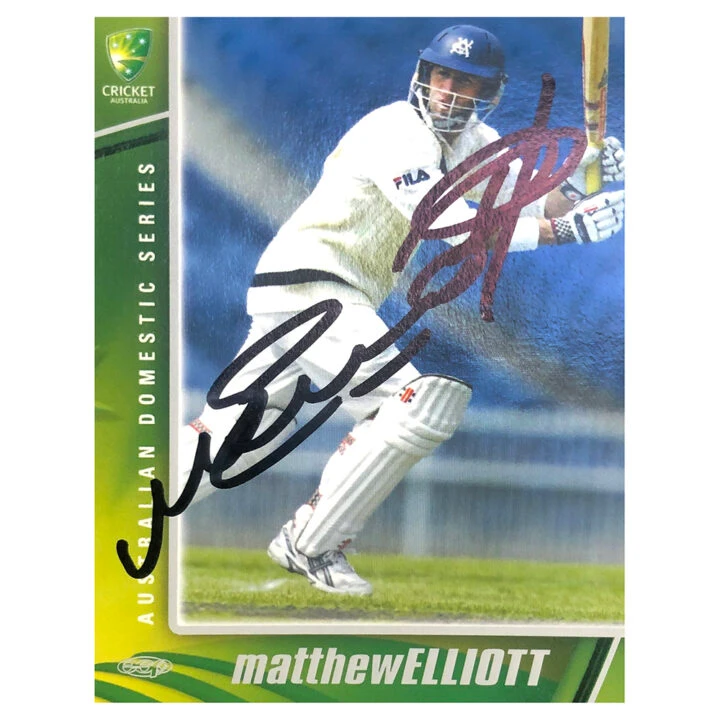 Signed Matthew Elliot Trade Card - Australia Domestic Series Autograph