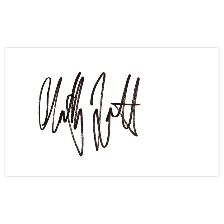 Signed Matty Fryatt White Card - Leicester City Autograph