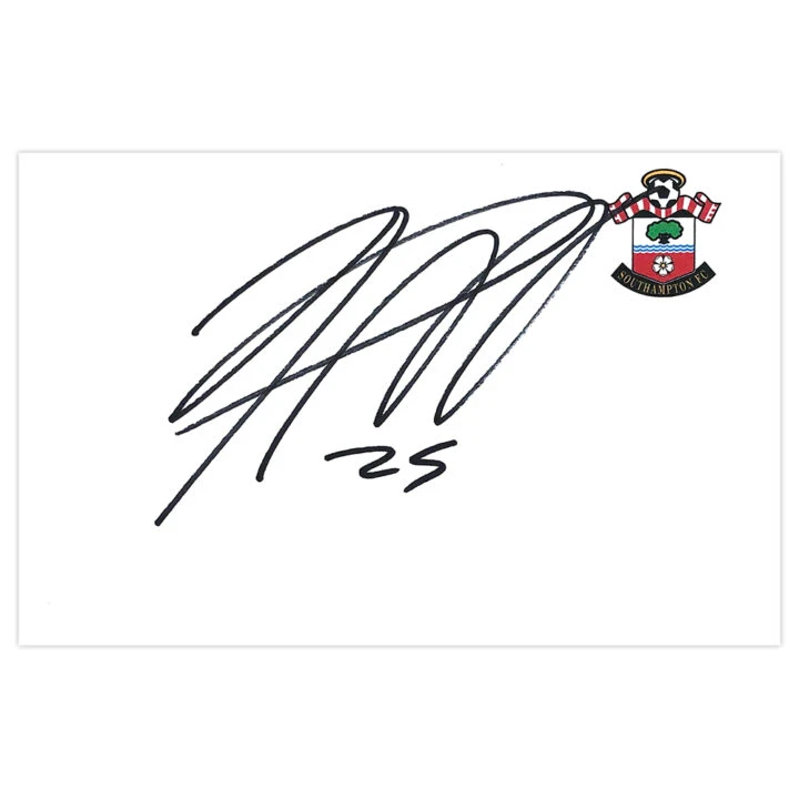 Signed Paulo Gazzaniga White Card - Southampton Autograph