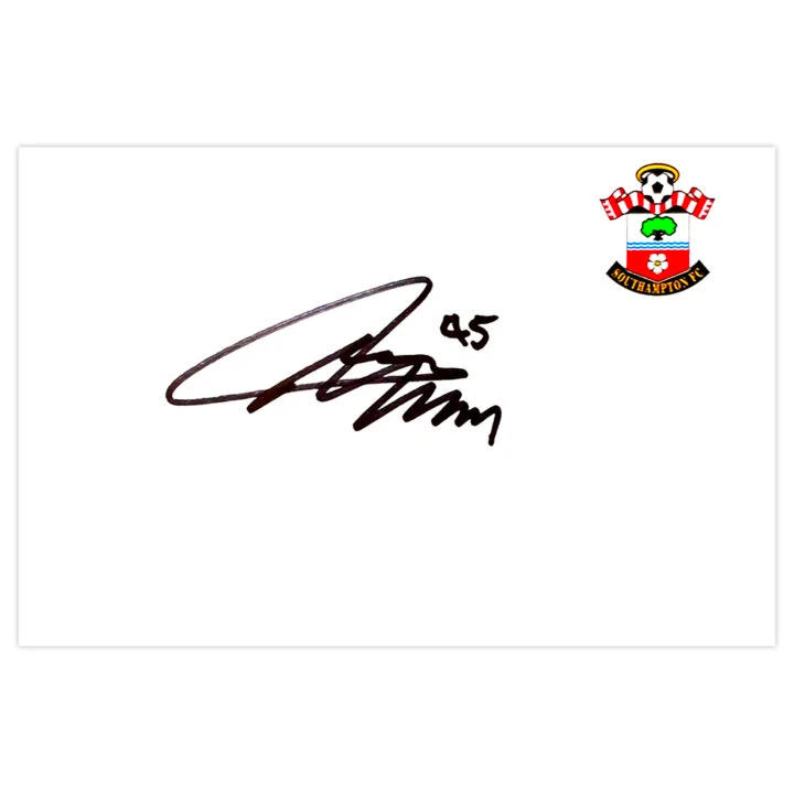 Signed Ryan Seager White Card - Southampton Autograph