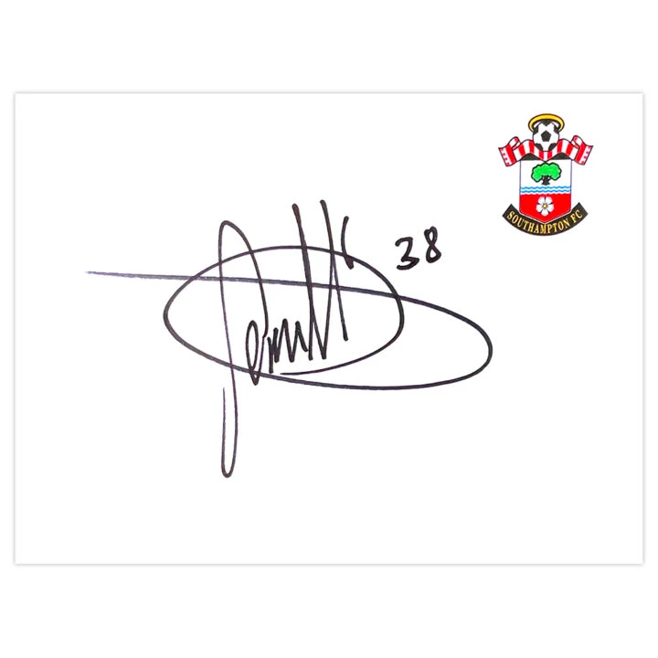 Signed Sam McQueen White Card - Southampton Autograph