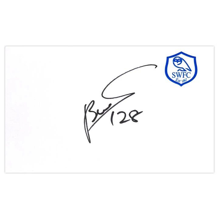 Signed Sergiu Bus White Card - Sheffield Wednesday Autograph